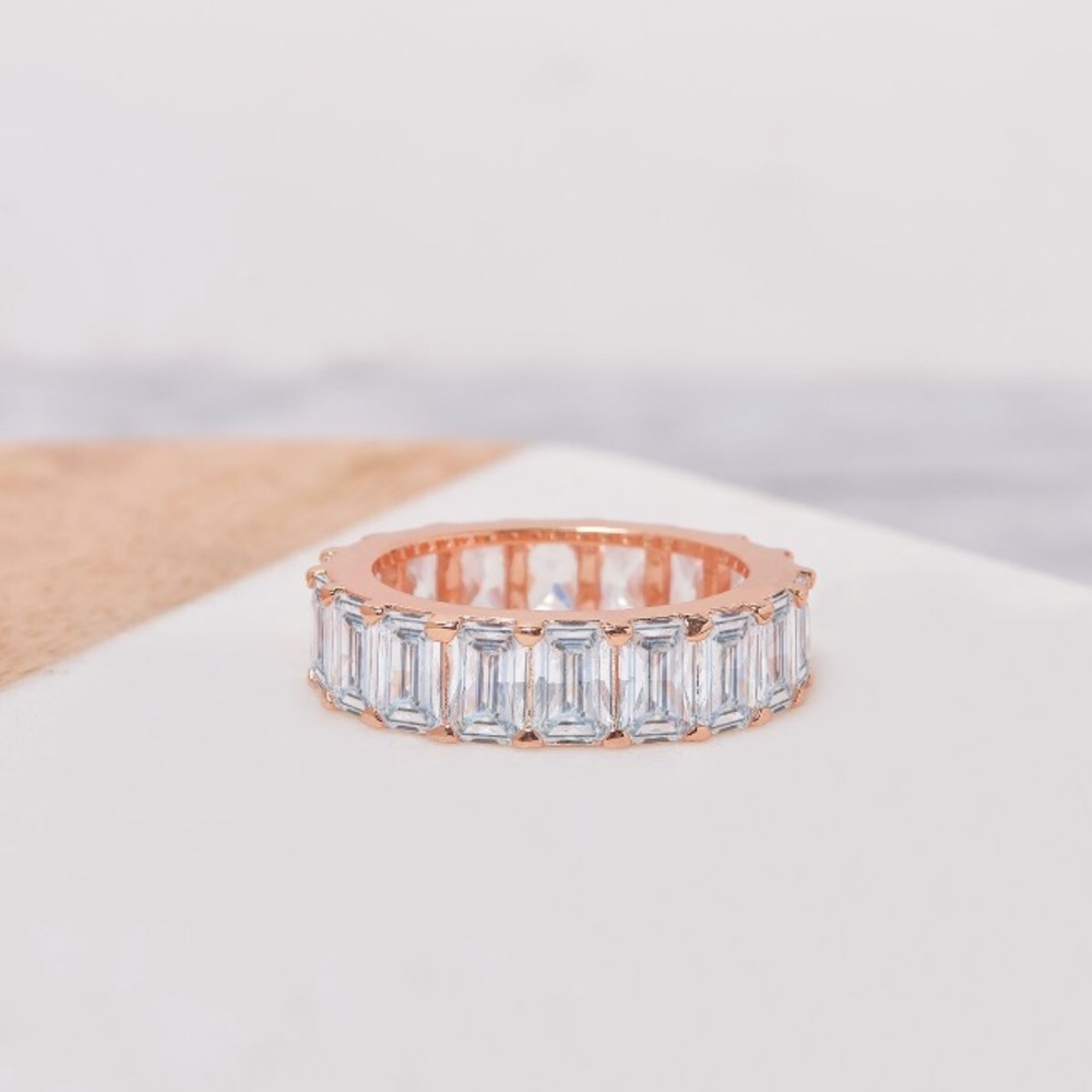 Emerald Cut Eternity Band